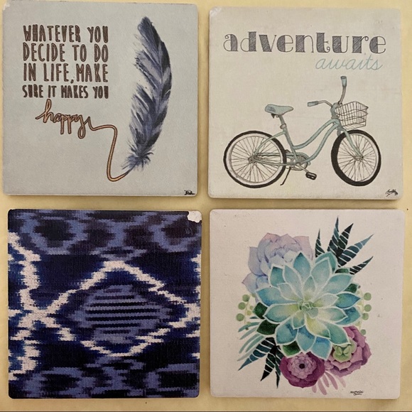 Set of 4 Ceramic Coasters - Picture 1 of 7